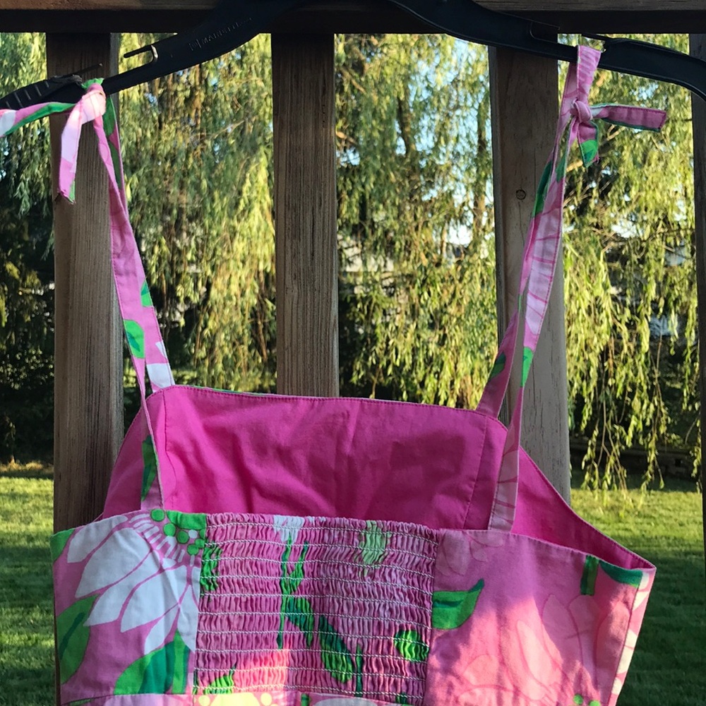 Lilly Pulitzer Pink Sunflower Sundress, size 12. - Picture 4 of 5